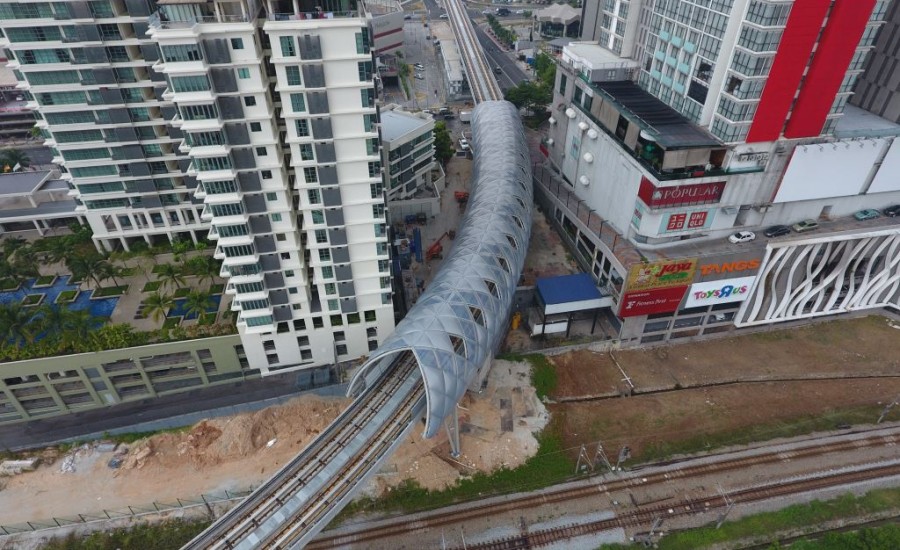 吉隆坡ETFE膜结构轻轨隧道